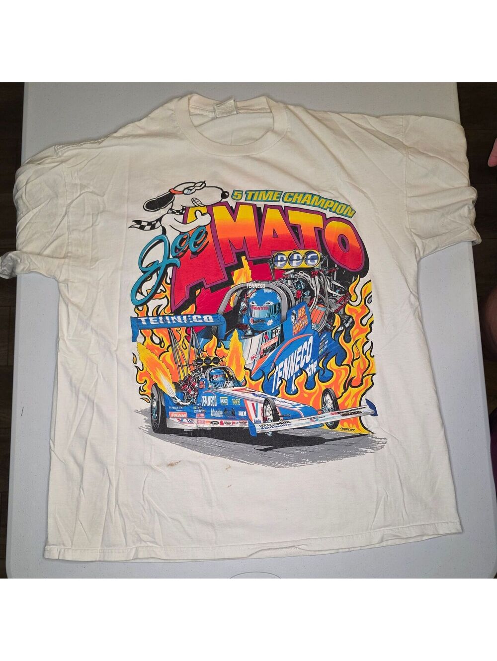 90s Racing Joe Amato 5x Champion Snoopy Tee